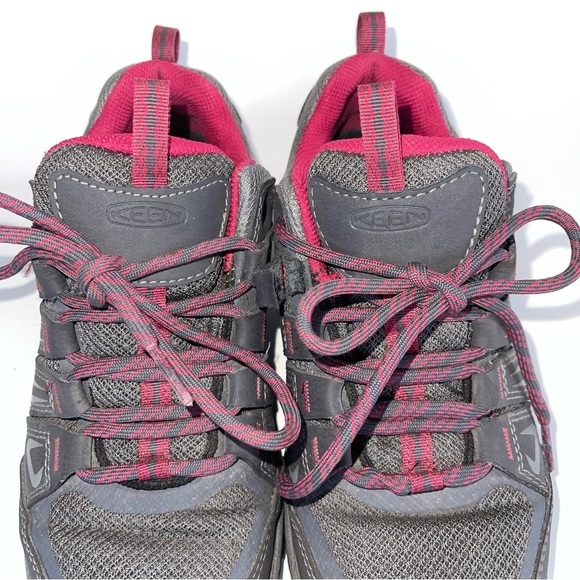KEEN Hiking Shoes Women's Size 6.5 US Grey Pink OakRidge‎ Sneakers Leather Mesh - Picture 9 of 16